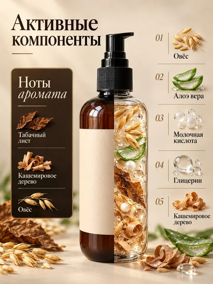 После — Флакон в разрезе: активные компоненты для карточки косметики