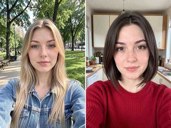До — Две подруги на крыше на закате по фото