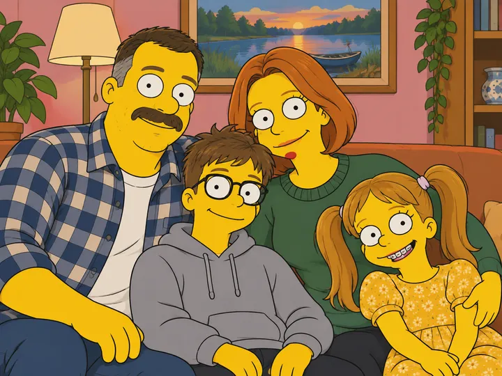 После — Фото в стиле Симпсонов: жёлтые, но свои