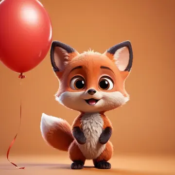 Пример результата: Открытка в стиле Pixar: 3D-персонаж и место под поздравление