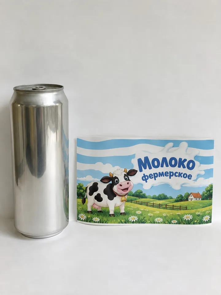 До — Перенос этикетки на товар: макет упаковки по двум фото