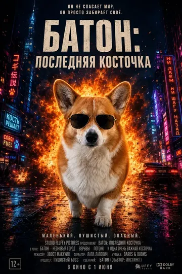 Пример результата: Постер с питомцем по своему фото: киноафиша — Gemini