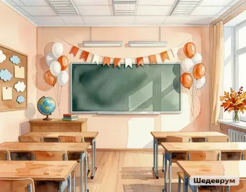 Оформление класса к 1 сентября: эскиз макета